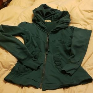 Worn once! PU cloak hoodie